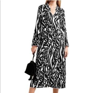 Rixo Cindy Animal Print Dress black & white medium